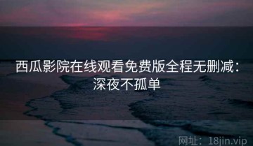西瓜影院在线观看免费版全程无删减：深夜不孤单